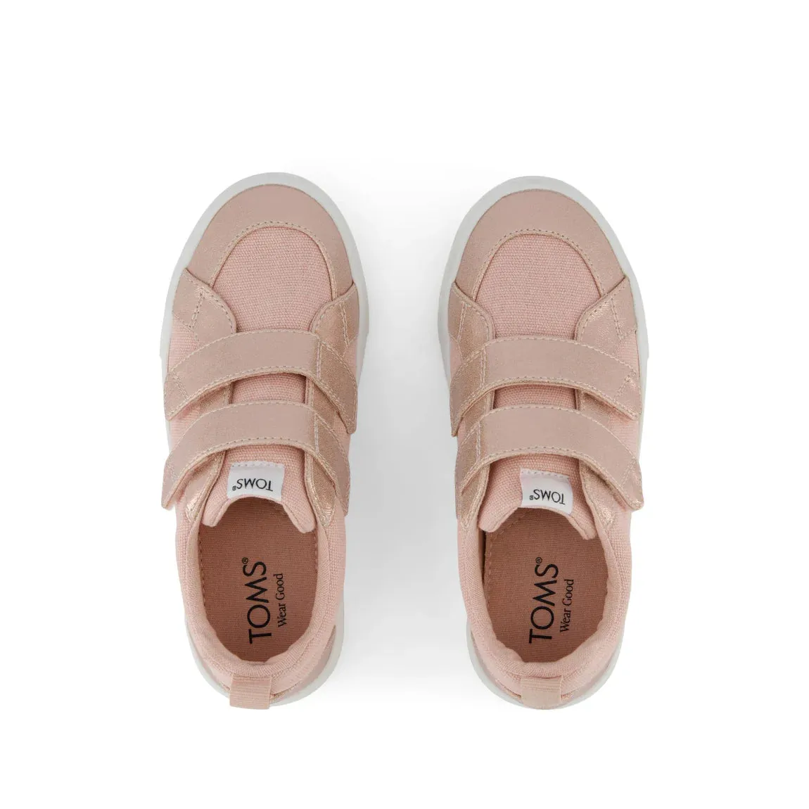 Tiny Cruz Double Strap Sneaker - Pale Rose Metallic