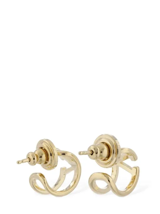 Valentino Garavani   Mini V logo signature hoop earrings 