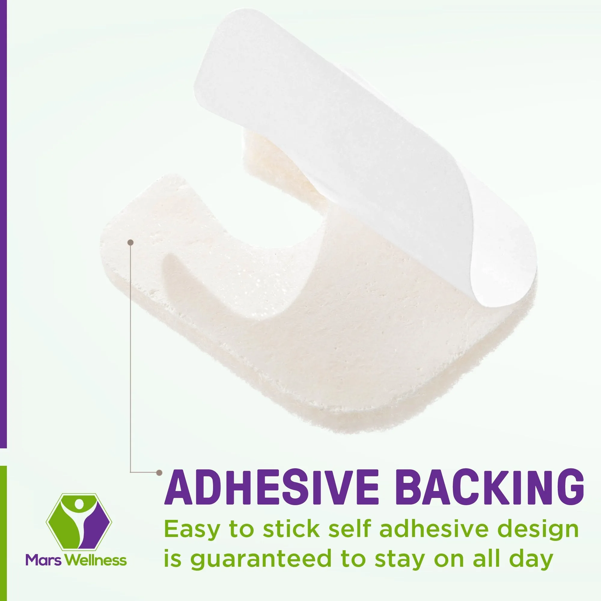Wide U Shaped Felt Callus Horseshoe Pads - Adhesive Foot Pads That Protect Calluses from Rubbing On Shoes - 1/8"