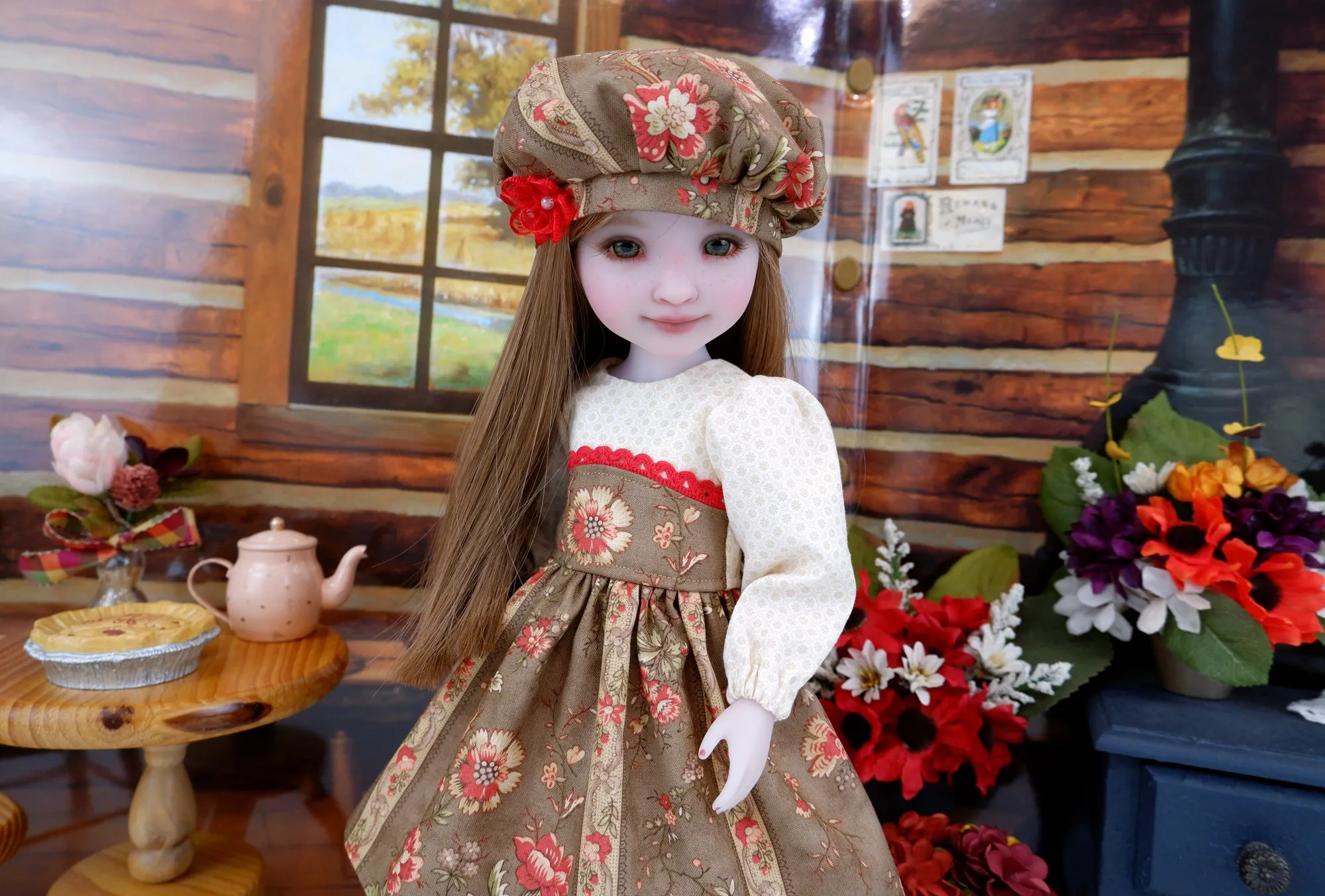 Wild Autumn Mum - dress with shoes for Ruby Red Fashion Friends doll