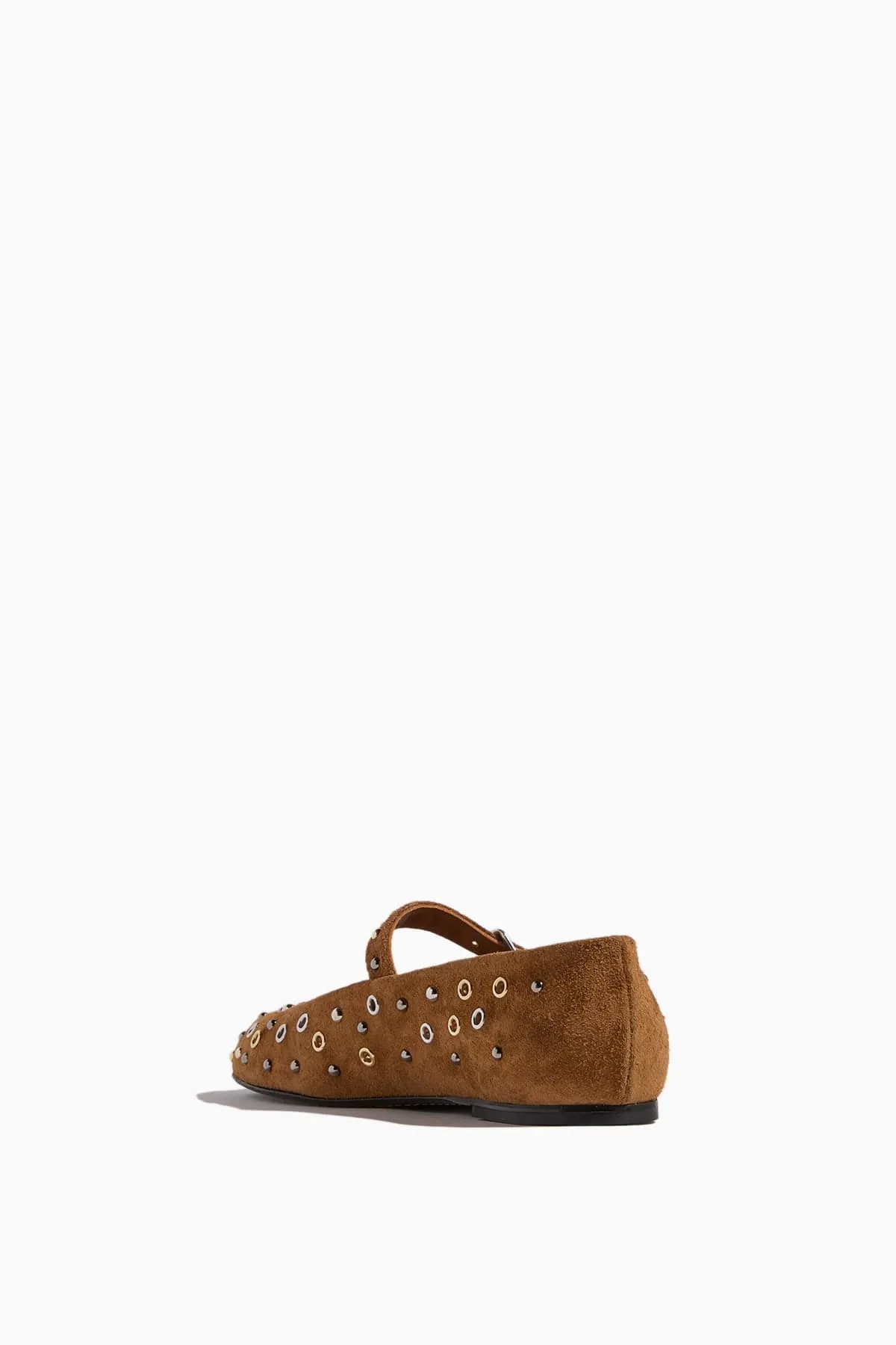 Wild Softness Studded Ballerina Flat in Tobacco