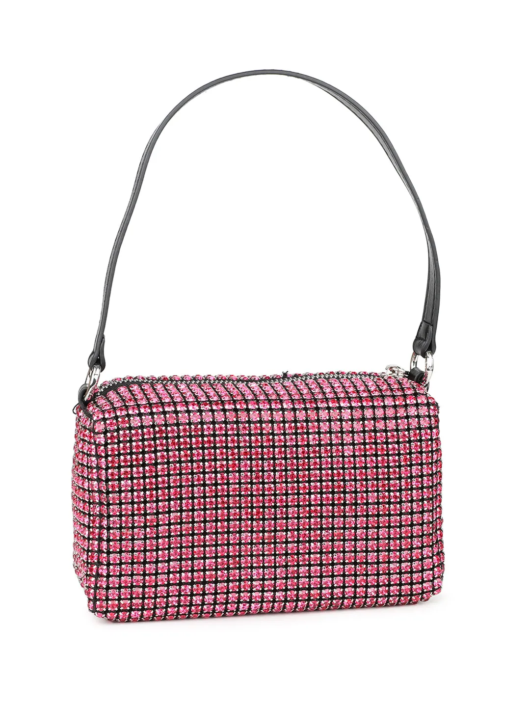 Women Pink Fancy Sling Box Clutch