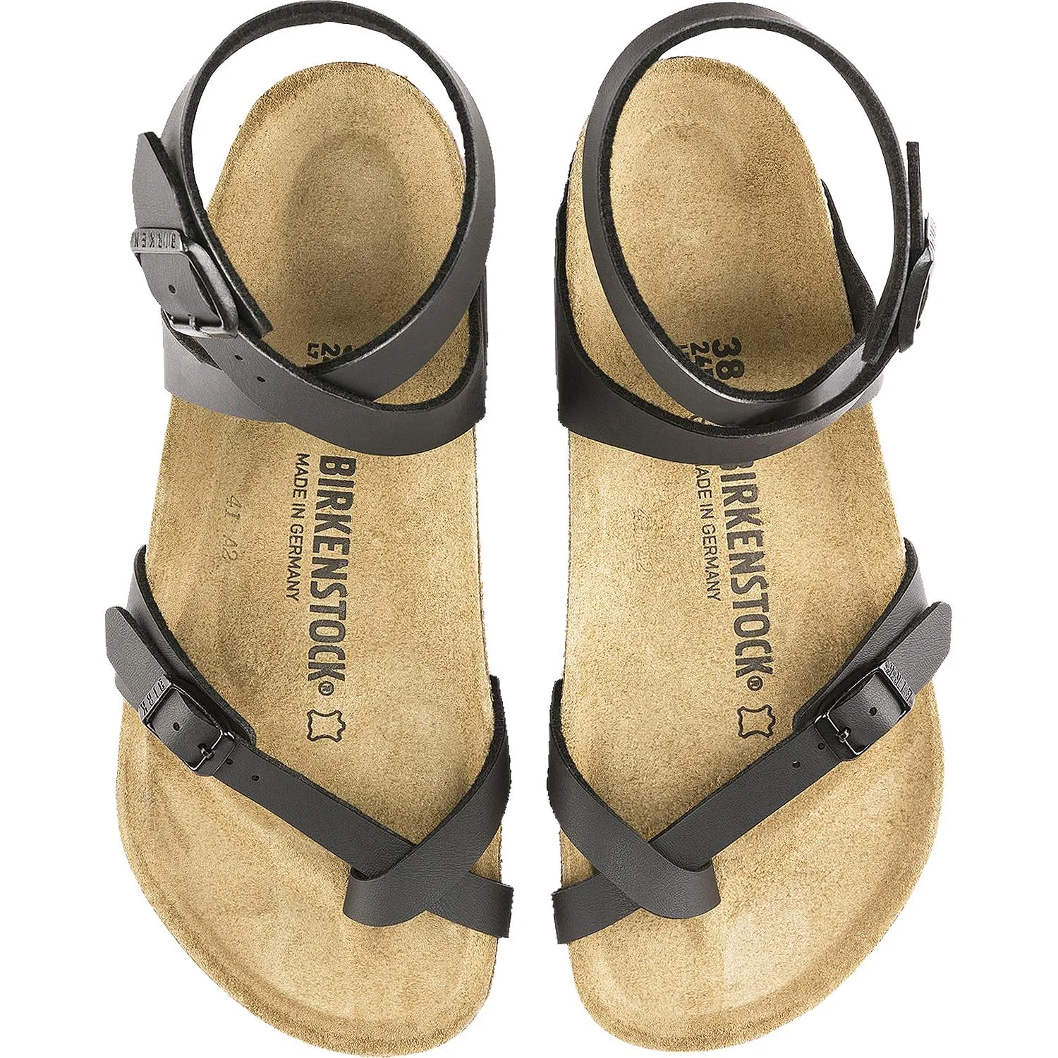 Women's Birkenstock Yara Black Birko-Flor