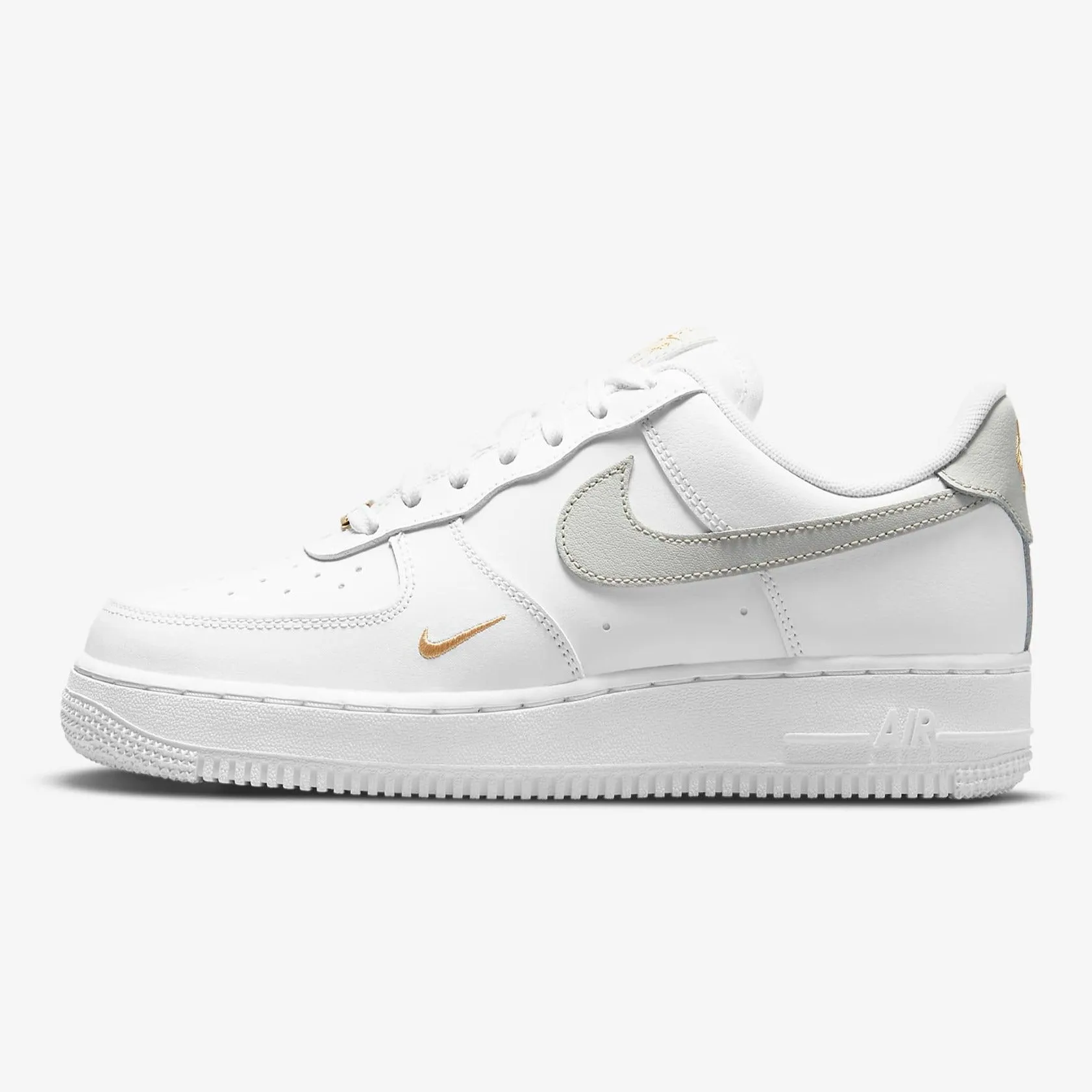Women's Nike Air Force 1 '07 Essential "Light Silver" (White/Grey/Gold)(CZ0270-106)