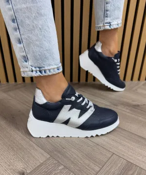 Wonders (SS25) Elasticated Trainer With Metallic Detail E-6760 - Wild/Noche (W6)